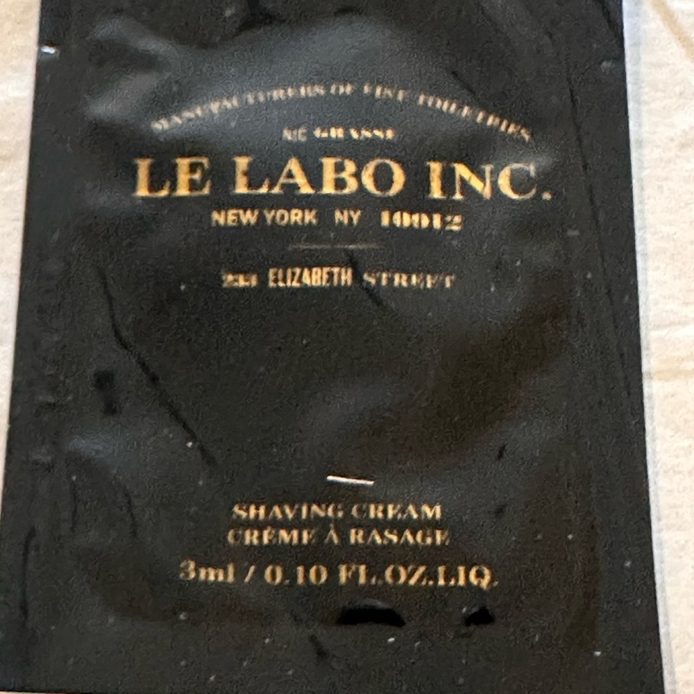 Le Labo Inc. Shaving Cream Sample‎ 3ml
